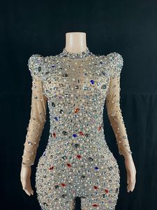 NOVANCE Y1987-J Nouveaux Produits 2022 Luxueux Gemmes de Couleur Sexy Manches Longues Plus La Taille Combinaisons Combinaisons Femmes Catsuit Sexy - Product Image 2