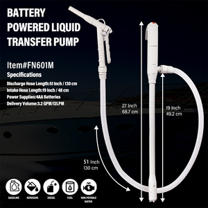 3.2GPM Manual nozzle Fuel Transfer Pump - <b>Battery</b> Powered, Durable & Effortless to Use - Product Image 3