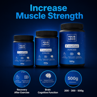 Créatine monohydrate en poudre 300g, formule pure, directement de l'usine, soutien énergétique pour adultes, croissance musculaire, entraînement de force, marque privée