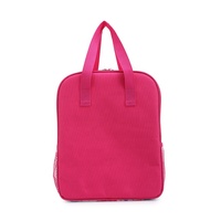 Sac isotherme de pique-nique portable et réutilisable en polyester pour 4 personnes, avec poignée de transport, poche avant et poches latérales en filet – Idéal pour l'été et les sorties élégantes.