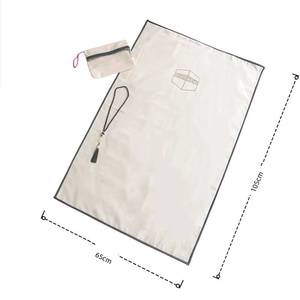 Muslim Novelty Kaaba Print Dutch Velvet Non-Slip Prayer Rug 65x 105cm with Matching <b>Rosary</b> Set - Product Image 1