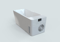 Baignoire de plongeon froid en acrylique de qualité supérieure avec couvercle isolant - Baignoire à glace tout-en-un pour la thérapie par l'eau froide, la récupération et le spa à domicile