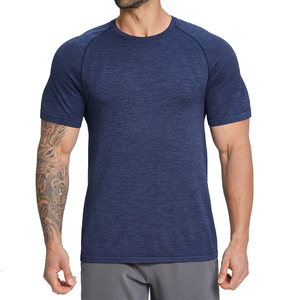 <span class=keywords><strong>T</strong></span>-<span class=keywords><strong>shirt</strong></span> de sport pour homme, coupe ajustée, jersey uni, sans couture, respirant, design uni, pour la salle de sport, le yoga, la randonnée en plein air et la maison - Product Image 3