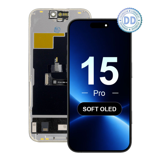 DD High Quality Mobile Phone LCD Touch Spare Parts 120Hz OLED Replacement Screen for iPhone 15 Pro OLED Screen Display Repair