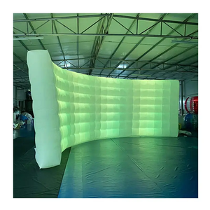 結婚式のイベントのためのポータブルフォトブースの背景湾曲したパーティーの壁の背景インフレータブルフォトブースの背景は壁を導きました - Product Image 4