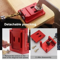 Outils de bricolage pour le travail du bois Guide de perçage de trou de poche gabarit de goujon localisateur de trou Oblique pour la menuiserie