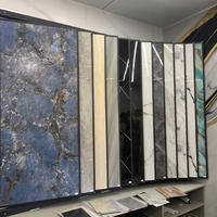 Panneau mural imitation marbre brillant avec revêtement UV 1220X2440X3mm / Feuille de marbre PVC