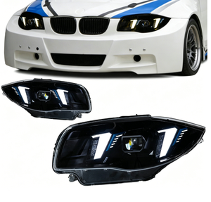 Faros Delanteros LED de Alta Calidad, Nuevos, de 12V, Doble Color, 6000K, para Serie 1 E87 2004-2011 120i 130i 135i, Plug and Play - Product Image 4
