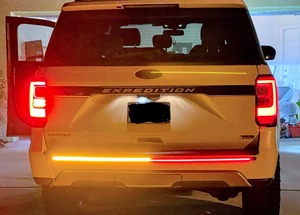 Jedison แถบ504ติดท้ายรถบรรทุก, แถบไฟ <span class=keywords><strong>LED</strong></span> สามแถวขนาด60นิ้วพร้อมเบรคสีแดงถอยหลังตามลำดับสัญญาณเลี้ยวสีเหลืองอำพัน - Product Image 5