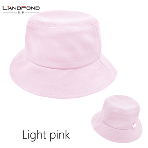 Landfond mùa hè trẻ em màu rắn tinh khiết bông CHA mẹ-con xô hat - Product Image 4
