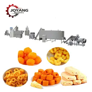 150-500 kg/hr Puffed Snack Extruder Corn Ball Finger Bar Rings Circle Loops Machine Line