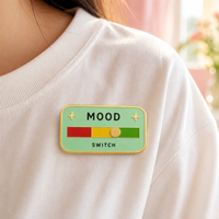 Meilleures ventes : Pins de revers amusants sur le thème de l'humeur, en métal, personnalisables, avec interrupteur d'humeur (Machine à l'humeur), en émail dur et souple, pour la santé mentale, vente en gros