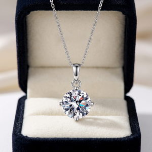 Collar de Plata de Ley 925 con Diamante Moissanita de Corte Princesa Cuadrado de 1.2CT para Mujer, Joyería de Moda para Bodas - Product Image 2