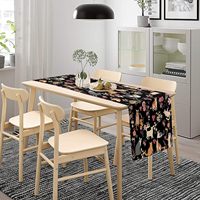 Chemin de table floral de printemps, 13 * 72 pouces, chemin de table brodé de marguerites multicolores, tulipes, adapté à la décoration de printemps