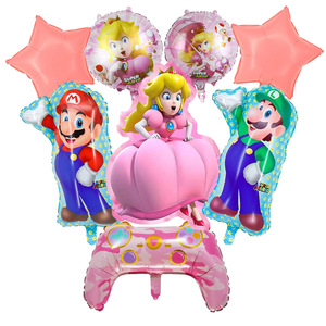 Jeu de <span class=keywords><strong>dessin</strong></span> <span class=keywords><strong>animé</strong></span> <span class=keywords><strong>Mario</strong></span> Peach Princess Birthday Party Decoration Aluminum <span class=keywords><strong>Film</strong></span> Balloon Set - Product Image 4