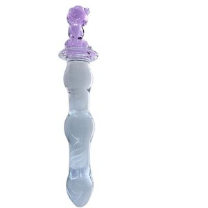 गर्म बिक्री yfsj HJ12-F पारदर्शी भालू के आकार के यथार्थवादी बोरोसिलिकेट ग्लास डिल्डो - Product Image 3