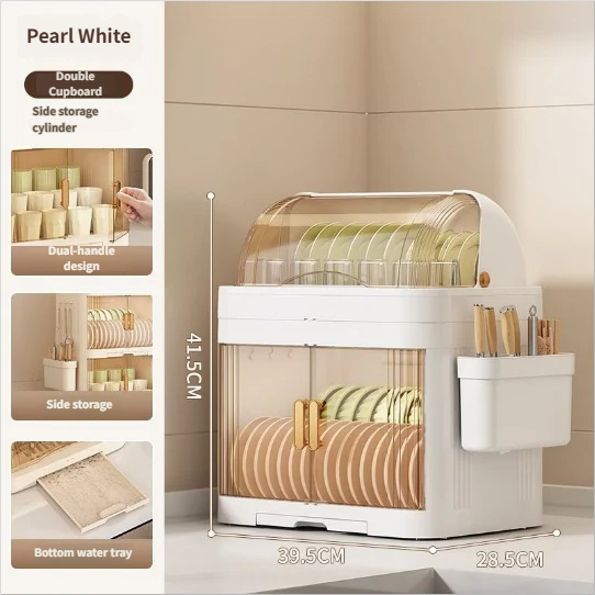Gabinete Combinado de 2 Niveles, Blanco Perla
