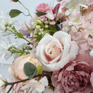 Customize 20cm to 90cm Large Realistic Handmade Silk <b>Rose</b> Pink <b>White</b> Flower Ball Centerpiece for Wedding Table Decoration - Product Image 6