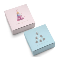 Caja de Regalo Navideña Personalizada con Etiqueta Privada, Impermeable, de Alta Gama, Reciclable, Color Rosa, Vacía, Tipo Caja Sorpresa