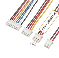 Custom Jst Xh 2.54mm Cable Harness 2/3/4 Pin konektor 10-way Female Pa66 kawat (2.5mm Pitch) untuk Drone elektronik