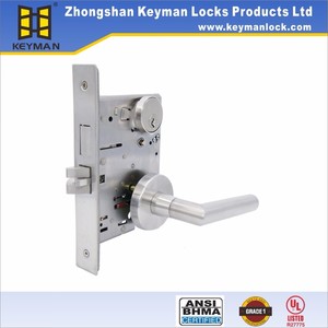 Serrure à mortaise de type escutcheon <span class=keywords><strong>KEYMAN</strong></span> pour usage commercial certifié, classe 1 ANSI, résistante au feu pendant 3 heures, pour porte extérieure en acier - Product Image 2