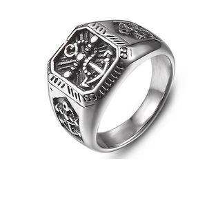 Anello di ancoraggio personalizzato in acciaio inossidabile per gli uomini gioielli nautici pirata minimalista Hiphop Punk Band a tema marino anello con sigillo - Product Image 4
