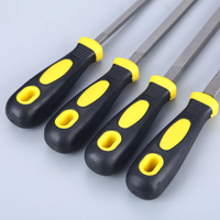 Jeu de limes plates professionnelles de 12 pouces en acier à haute teneur en carbone, ambidextres, à dents moyennes, pour le meulage et l'ébavurage du métal (usage industriel et bricolage)