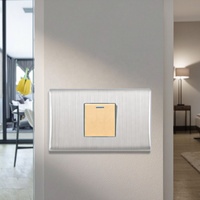 VNX Ménage Électrique Design Moderne Puissance Us Standard Pc Applique Murale 1/2 Voies 1 2 3 Gang Interrupteur Mural Américain