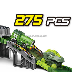 Giocattoli fortunati dinosauro mondo pista da corsa su strada flessibile pista da gioco a tema dinosauro per bambini - Product Image 3