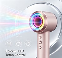 Sèche-cheveux professionnel léger BLDC à haute vitesse, ionique, séchage rapide, avec 4 réglages de chaleur et embout magnétique