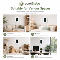 Purificateur d'air intelligent pour animaux domestiques avec éliminateur d'odeurs, mode ozone à ions négatifs décomposés, fonctionnement silencieux, contrôle par application