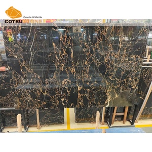 Mármol Negro Portoro <span class=keywords><strong>Afgano</strong></span> Natural al por Mayor, con Diseño de Flores Doradas, Pulido, Tamaño Personalizado, Losa Grande para Piso, Pared, Sala de Estar, Escaleras - Product Image 4