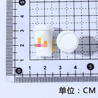 1:12 échelle maison de poupée miniature mini bjd poupée café boisson tasse à café et mini seau de nourriture pour la décoration de maison de poupée