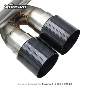 Escape Trasero Personalizado SS304 para Porsche 911 992/992.1/992.2 GT3 RS 4.0L 2017-2023 Boska con Válvula Inteligente y Control Remoto - Product Image 6