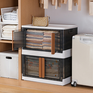 Haixin 72L ráp lưu trữ bin nhựa tủ quần áo tổ chức tủ nhà sản xuất gấp nhựa lưu trữ hộp - Product Image 2