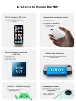 Blue Fox NX1 Mini Smartphone Android 15 Netcom 4G Petit Écran Double SIM 90Hz Anglais Longue Autonomie de Batterie Charge Rapide 65W