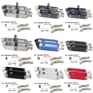 YZF-R1 मोटरसाइकिल निकास संपर्क मध्य पाइप पर्ची यामाहा के लिए YZF R1 2004-2006 पर निकास मफलर भागने - Product Image 2