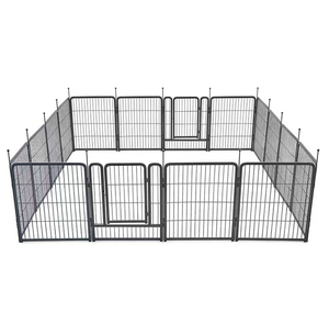 Valla de alambre de acero plegable de estilo moderno hecha en China para perros y gatos, bolígrafo de Metal grande para cachorros, corralito para mascotas, Material de hierro, carrera libre - Product Image 6