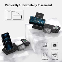 Base de Carga Inalámbrica con Reloj para iPhone 17 Pro, Estación de Carga para Samsung, Base para Apple Watch y AirPods Pro