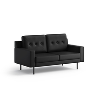 Canapé de bureau commercial haut de gamme en cuir, ensemble moderne avec structure en bois massif et éponge haute densité, mobilier d'entreprise pour usage hôtelier