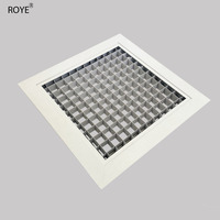 Grille de ventilation moderne en alliage d'aluminium à une ou deux couches, type œuf, pour climatiseur central, avec direction du vent réglable