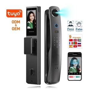 Tuya Appスマートロックリアルタイムビデオ通話 & 3D顔認識防犯カメラ指紋 & デジタルロックコードタイプ - Product Image 1