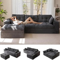 Grenzüberschreitendes Exklusives Vakuum-Komprimiertes Sofa-Modul Wohnzimmer Chaiselongue L-förmiges Design Verstellbares Lazy-Style Schlafsofa