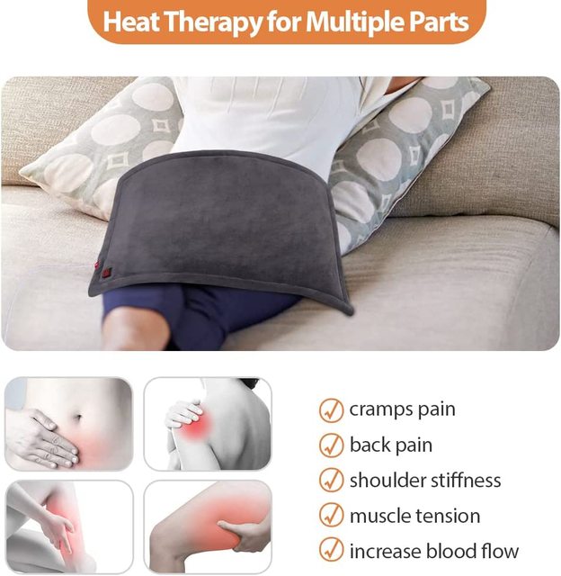 Hot Sale Custom USB Reusable Electric Heating Pad for Back Pain Relief with Microwavable Hot/Cold Therapy