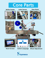 Machine d'étiquetage entièrement automatique horizontale pour tubes de prélèvement sanguin, petits flacons, emballage verre/papier, faible bruit, prix usine
