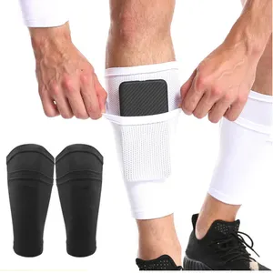 Yüksek kaliteli futbol bacak muhafızları sabit çorap iç cepler erkekler ve kadınlar için dipsiz çorap buzağı seti eğitim