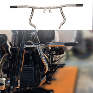 กันชนเครื่องยนต์แบบแบนสำหรับรถมอเตอร์ไซค์ <span class=keywords><strong>HD</strong></span> Touring Street Glide <span class=keywords><strong>Road</strong></span> Glide <span class=keywords><strong>Road</strong></span> <span class=keywords><strong>King</strong></span> Electra/Ultra รุ่น (2014-2024) (โครเมียม) - Product Image 2