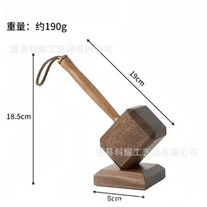 Wooden Hammer Bottle Opener Thor Style With Leather Strap Handcrafted <b>Beer</b> Opener For Home Bar Use - Product Image 2