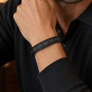 Bracelet <span class=keywords><strong>de</strong></span> couple anti-rouille, bijoux DIY, bracelet modulaire italien personnalisé, bracelet élastique à assemblage libre - Product Image 3