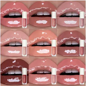 Custom Logo Vegan 16 Colors Wholesale Lipgloss Private Label Vendor Custom Lip Tint Rebranding Lipstick Nude Glossy Lip Gloss